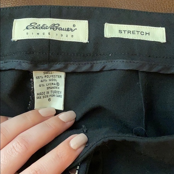Eddie Bauer stretch black pants wide bottom size 6 - Picture 5 of 8